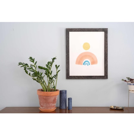 Homeroots 11 x 17 in. Farmhouse Rustic Black Wood Picture Frame 386498